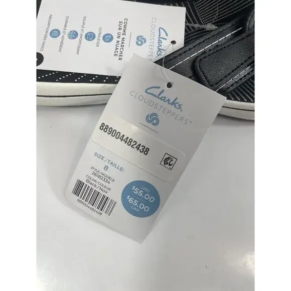 Clarks Breeze Reynah Shoes Women's Size 8 Black Cloudsteppers Thong Sandals New - Picture 4 of 11